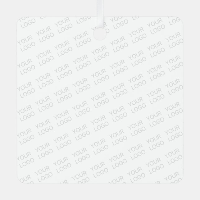 Your Logo Automatically Lightened & Repeating Metal Tree Decoration (Front)