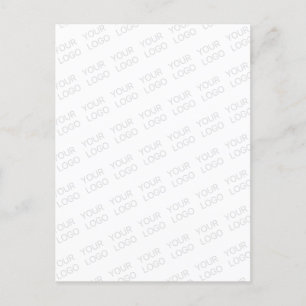 Your Logo Automatically Lightened & Repeating Postcard