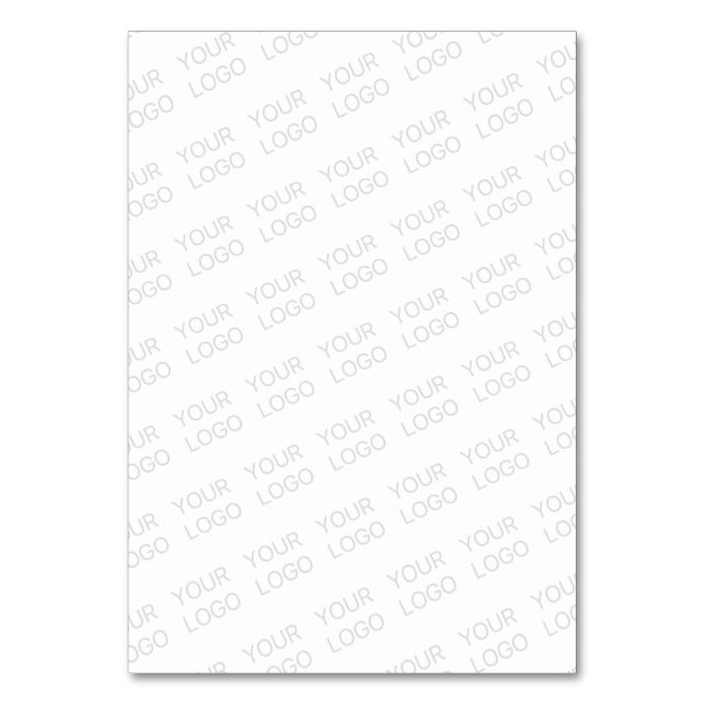 Your Logo Automatically Lightened & Repeating Table Number (Front)