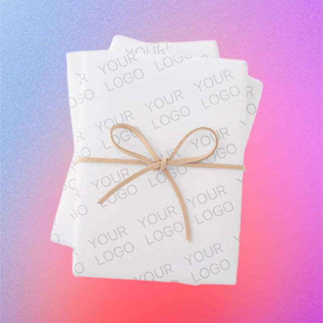 Your Logo Automatically Lightened & Repeating Wrapping Paper Sheet (Creator Uploaded)