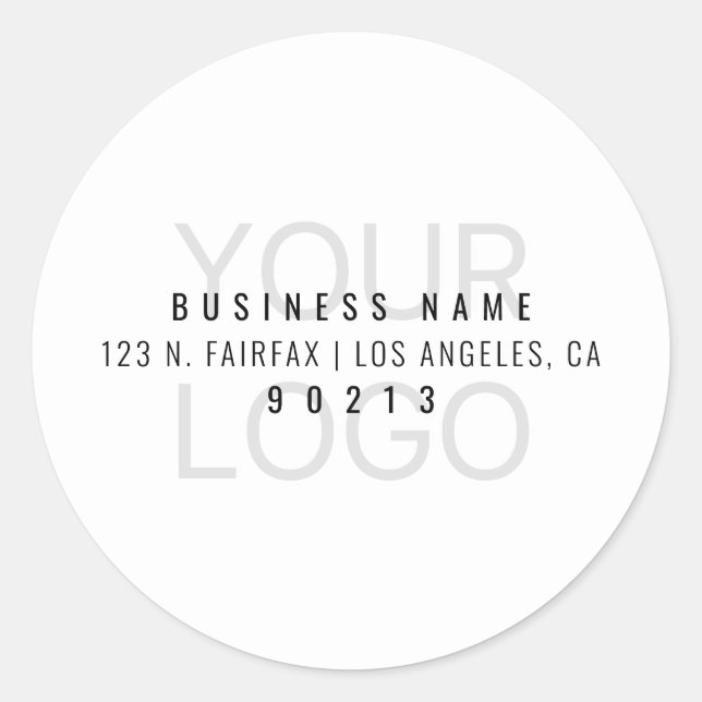 Your Logo Automatically Lighter For Background  Classic Round Sticker (Front)