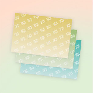 Your Logo Automatically Tiled Editable Colours Wrapping Paper Sheet