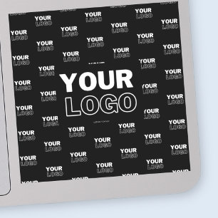 Your Logo & Background Repeating Logo   Black