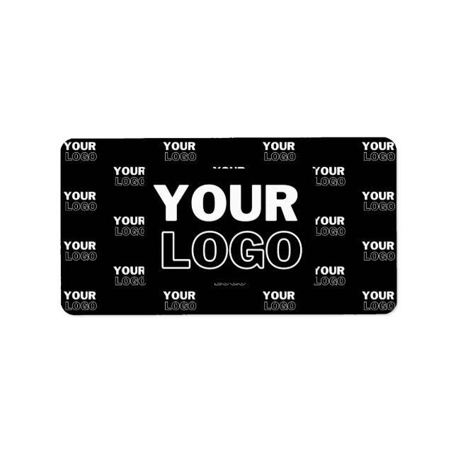 Your Logo & Background Repeating Logo | Black Label (Front)