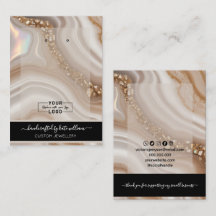 YOUR LOGO beige agate Display Card