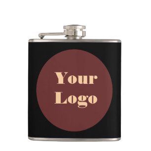 Your Logo Black Hip Flask