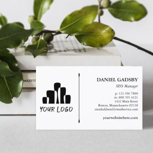 Your Logo Black White Practical Minimalist Business Card