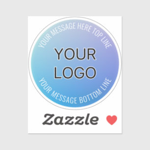 Your Logo   Blue to Purple Ombre & Circular Text