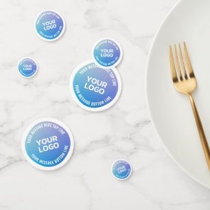 Your Logo   Blue to Purple Ombre & Circular Text Confetti