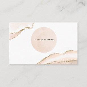 Your Logo Blush & Gold Business card