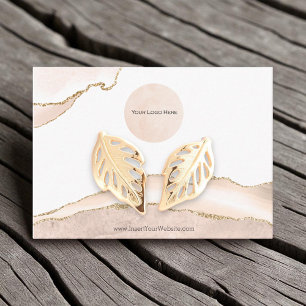 Your Logo Blush & Gold Large Business Card