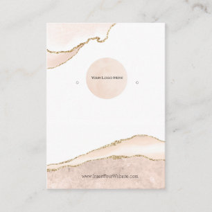 Your Logo Blush & Gold Vertical Large Business Card