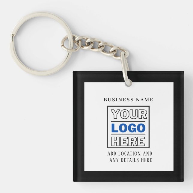 Your Logo Brand | Business Company Key Ring (Front)