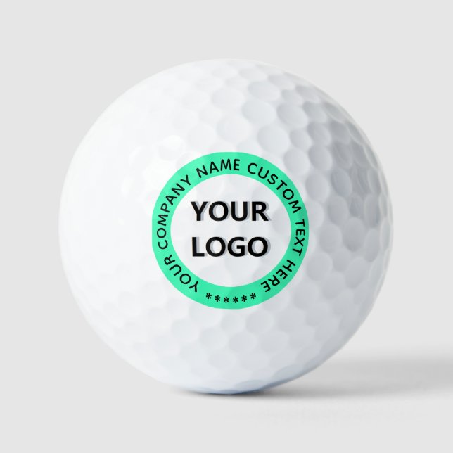 Your Logo Branded Golf Balls Example Custom Text (Front)
