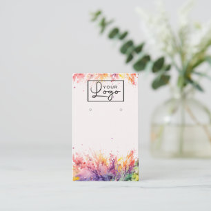 Your Logo Bright Earring Card Social Media QR code