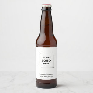Your Logo   Business Corporate Modern Minimalist Beer Bottle Label