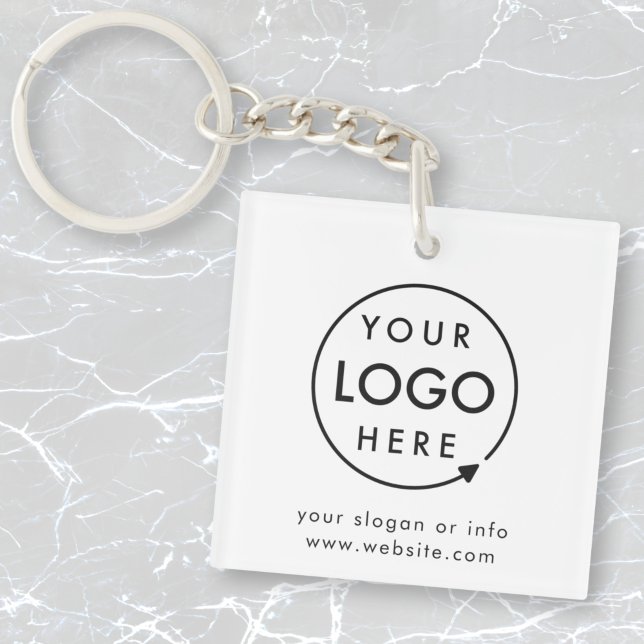 Your Logo | Business Corporate Modern Minimalist Key Ring (Creator Uploaded)