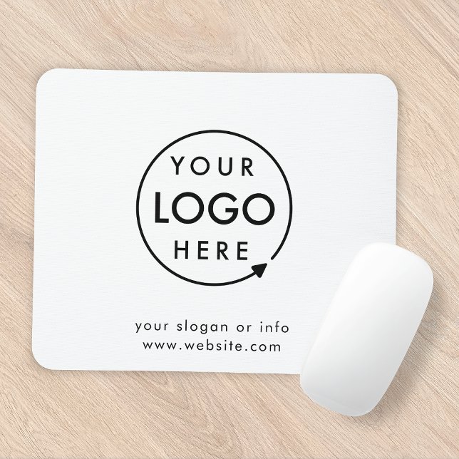 Your Logo | Business Corporate Modern Minimalist Mouse Pad (Creator Uploaded)