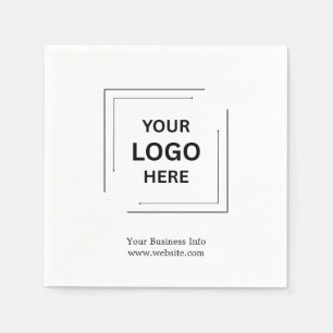 Your Logo Business Corporate Modern Minimalist Napkin