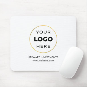 Your Logo Business Corporate White Mouse Pad