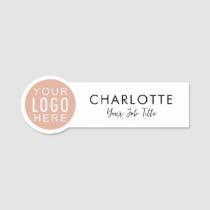 Your Logo Business Employees Custom Name Tag