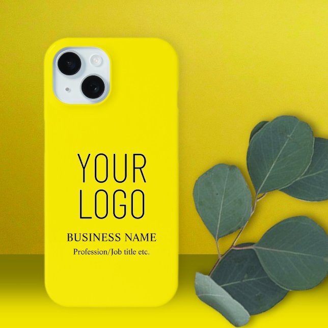 Your Logo & Business Name Etc. Bright Yellow Case-Mate iPhone Case (Creator Uploaded)