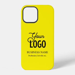 Your Logo & Business Name Etc. Bright Yellow iPhone 12 Case