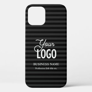 Your Logo & Business Name Etc. Customisable Text iPhone 12 Case