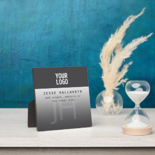 Your Logo, Business Name & Monogram  Plaque