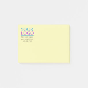 Your Logo, Business Name Promo, DIY Message Post-it Notes