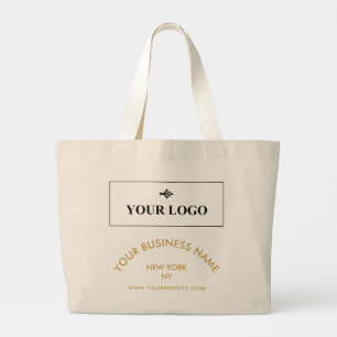 Your Logo Business Name Website Promotional Large Tote Bag