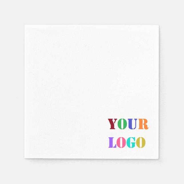 Your Logo Business Promotional Company Napkins (Front)