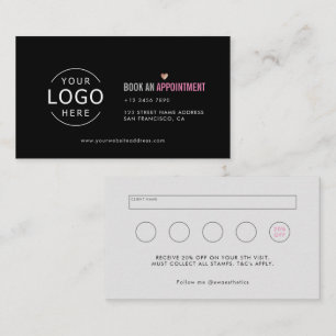 Your Logo Chic Beauty Aesthetics Loyalty & Business Card