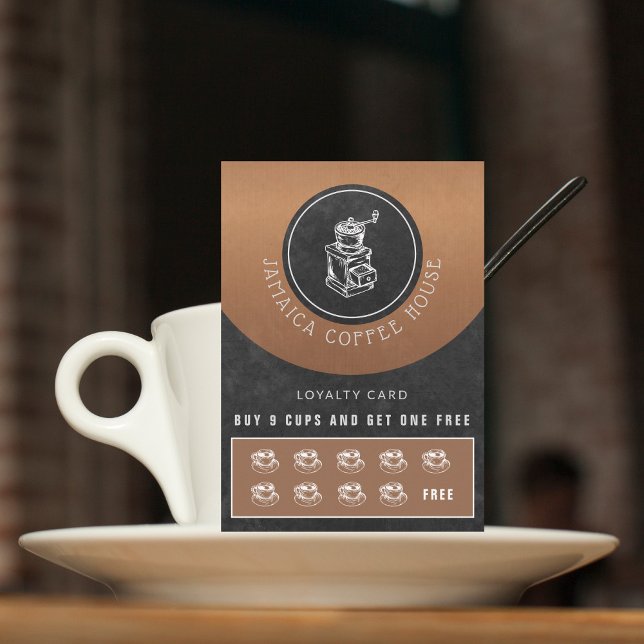 Your logo coffee shop free coffee loyalty card (Creator Uploaded)