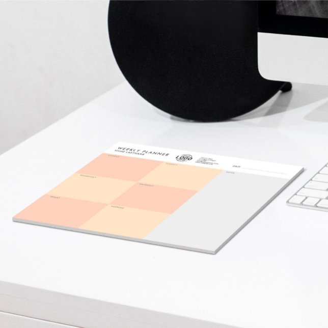 Your Logo Colourful Simple Undated Weekly Planner Notepad (Creator Uploaded)