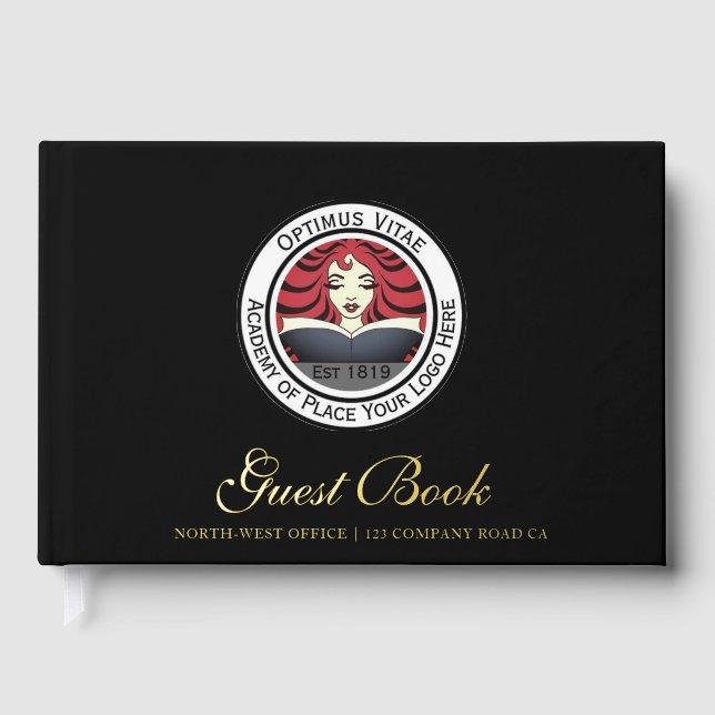 Your Logo Corporate Company Business Visitor Log Guest Book (Front)