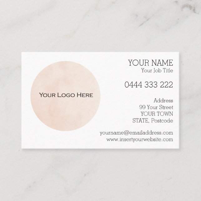Your Logo Custom Business Card Front (Front)