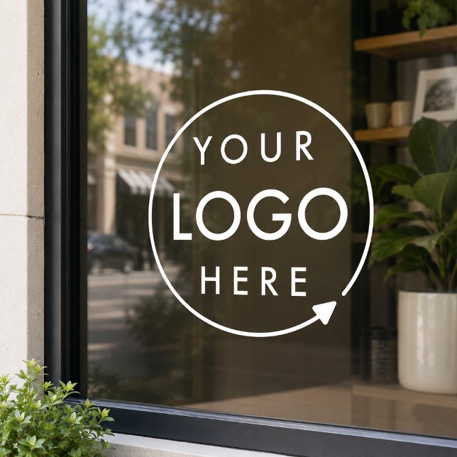 Your Logo | Custom Business Company Logo Upload (Custom logo window cling decal for storefront glass, office doors, and business entryways.)
