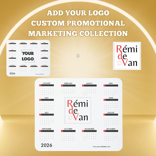 Your Logo Custom Business Marketing 2026 Calender Mouse Pad (Creator Uploaded)