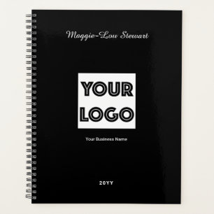 Your Logo Custom Business Marketing Black Planner