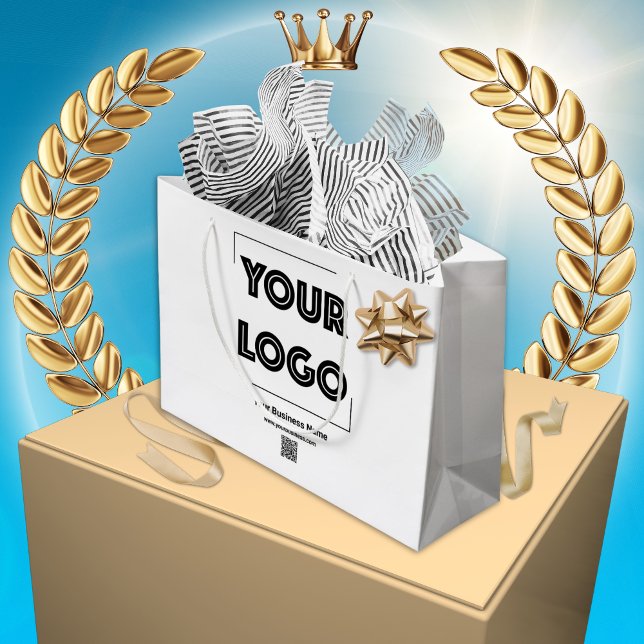Your Logo Custom Business Marketing Large Gift Bag (Creator Uploaded)