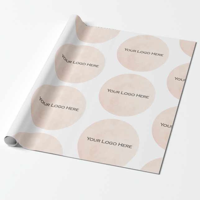Your Logo Custom Business Promotional Branding Wrapping Paper (Unrolled)