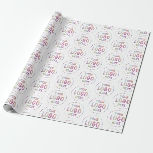 Your Logo Custom Business Promotional Branding Wrapping Paper (Unrolled)