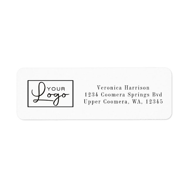 Your Logo Custom Business Return Address Label (Front)