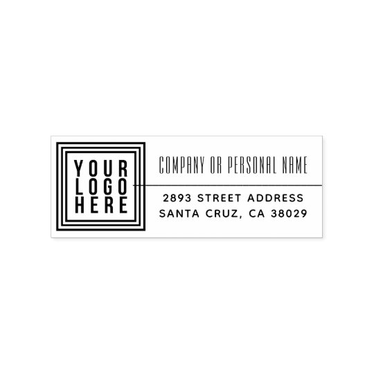 your-logo-custom-business-return-address-rubber-stamp-zazzle-au