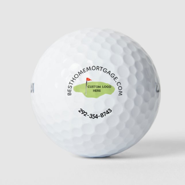 Your Logo Custom Company Promotion Website  Phone Golf Balls (Front)
