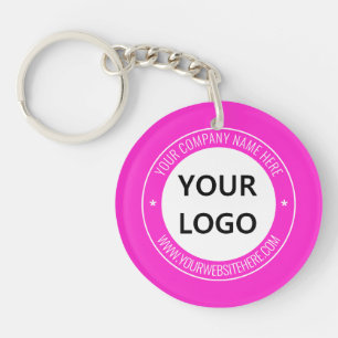 Your Logo Custom Text Business Keychain Template