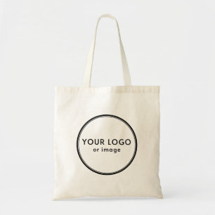 Your logo, custom white tote bag
