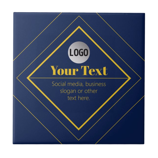 Your Logo & Customisable Design Template Ceramic Tile (Front)