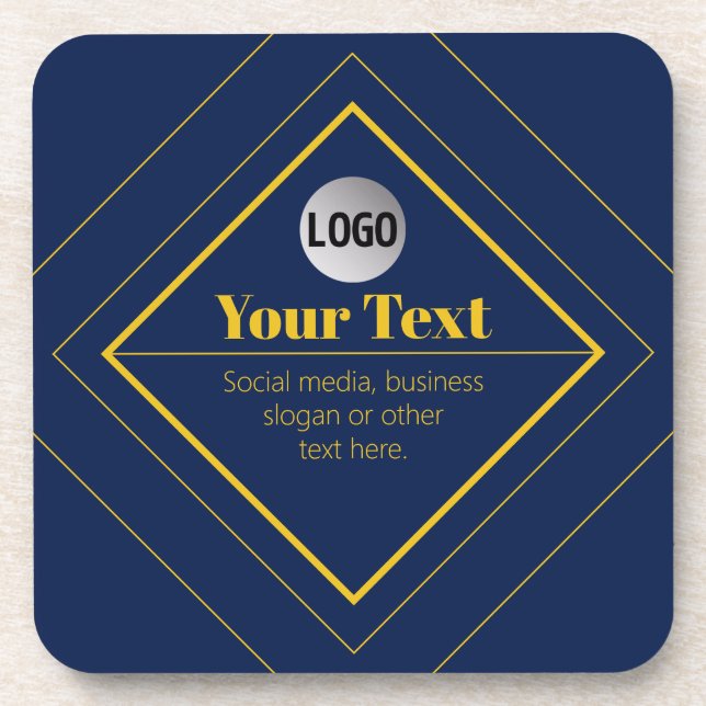 Your Logo & Customisable Design Template Coaster (Front)